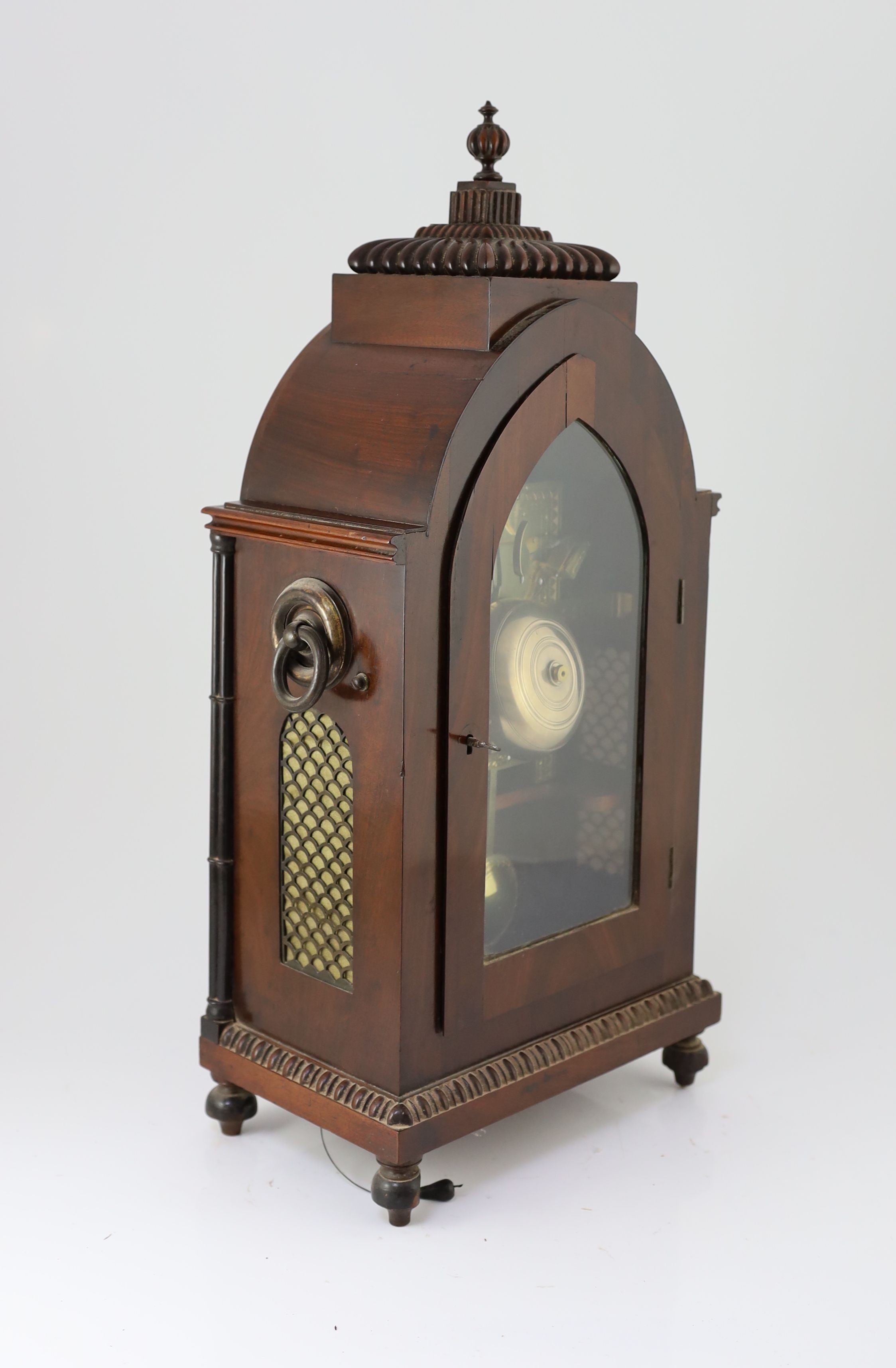 William Storer of London. A Regency parcel ebonised mahogany hour repeating bracket clock, width 29cm depth 18cm height 62cm
